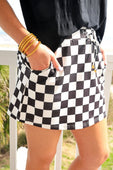 Checkerboard Checkered Skort - Jess Lea Boutique