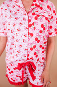 Cherry Bomb Ruffle Pajama Set - Jess Lea Boutique