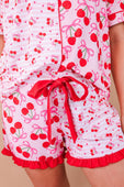 Cherry Bomb Ruffle Pajama Set - Jess Lea Boutique