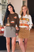 Chocolate Gingham Skort - Jess Lea Boutique