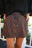 Chocolate Zebra Skort - Jess Lea Boutique