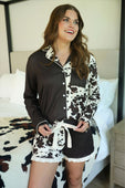 Cowhide Couture Ruffle Pajama Set - Jess Lea Boutique