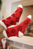 Cozy Cabin Socks- Argyle and Bows - Jess Lea Boutique