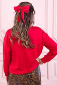 Cross My Heart Chenille Patch Pullover - Jess Lea Boutique