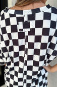 Daily Basis Biker Set, Black/White Checkered - Jess Lea Boutique