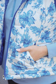 Delilah Puffer Vest- Blue Eternal Blossom - Jess Lea Boutique