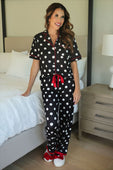 Dotty Darling Polka Dot Ruffle Pajama Set - Jess Lea Boutique