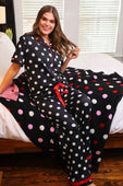 Dotty Darling Polka Dot Ruffle Pajama Set - Jess Lea Boutique