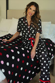 Dotty Darling Polka Dot Ruffle Pajama Set - Jess Lea Boutique