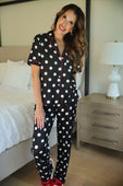 Dotty Darling Polka Dot Ruffle Pajama Set - Jess Lea Boutique