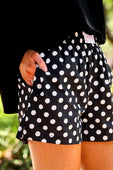 Easy Win Polka Dot Boxer Shorts- Black - Jess Lea Boutique