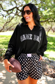 Easy Win Polka Dot Boxer Shorts- Black - Jess Lea Boutique