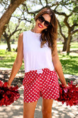 Easy Win Polka Dot Boxer Shorts- Red - Jess Lea Boutique