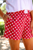 Easy Win Polka Dot Boxer Shorts- Red - Jess Lea Boutique