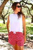 Easy Win Polka Dot Boxer Shorts- Red - Jess Lea Boutique