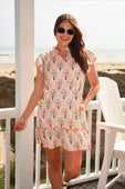 Eliza Ruffle Dress- Pineapple Isle - Jess Lea Boutique