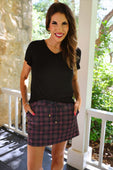 Ellie Plaid Skort - Jess Lea Boutique