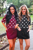 Emma Mesh Tee- After Dark Polka Dot - Jess Lea Boutique