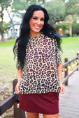 Emma Mesh Tee- Safari Chic - Jess Lea Boutique