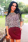 Emma Mesh Tee- Safari Chic - Jess Lea Boutique