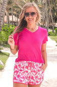 Eternal Blossom Everyday Shorts- Pink - Jess Lea Boutique