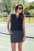 Everyday Polo Tank- After Dark Polka Dot - Jess Lea Boutique