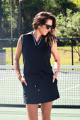 Everyday Polo Tank- After Dark Polka Dot - Jess Lea Boutique