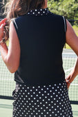 Everyday Polo Tank- After Dark Polka Dot - Jess Lea Boutique