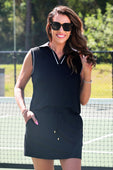 Everyday Polo Tank- After Dark Polka Dot - Jess Lea Boutique