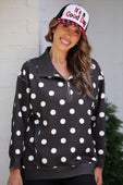 Everyday Pullover- After Dark Polka Dot - Jess Lea Boutique