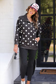 Everyday Pullover- After Dark Polka Dot - Jess Lea Boutique
