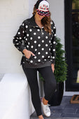 Everyday Pullover- After Dark Polka Dot - Jess Lea Boutique