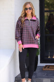 Everyday Pullover- Ellie Plaid - Jess Lea Boutique