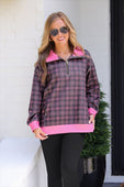Everyday Pullover- Ellie Plaid - Jess Lea Boutique