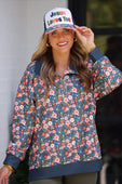 Everyday Pullover- Gwen Floral - Jess Lea Boutique