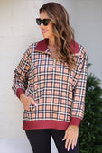 Everyday Pullover- Nora Plaid - Jess Lea Boutique