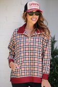 Everyday Pullover- Nora Plaid - Jess Lea Boutique