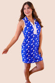 Everyday Zipper Dress, Blue Floral - Jess Lea Boutique