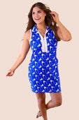 Everyday Zipper Dress, Blue Floral - Jess Lea Boutique