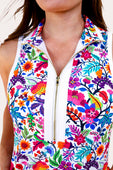 Everyday Zipper Dress, Fiesta Time White - Jess Lea Boutique