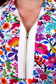 Everyday Zipper Dress, Fiesta Time White - Jess Lea Boutique