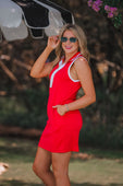 Everyday Zipper Dress, Solid Red - Jess Lea Boutique