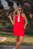Everyday Zipper Dress, Solid Red - Jess Lea Boutique