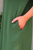 Ezra Textured Zipper Dress- Olive - Jess Lea Boutique