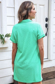 Ezra Textured Zipper Dress- Spearmint - Jess Lea Boutique