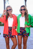 Fiesta Time Floral Skort- Black - Jess Lea Boutique