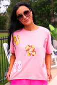 Flip Flop Fun Sequin Patch Top - Jess Lea Boutique
