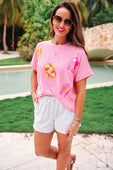 Flip Flop Fun Sequin Patch Top - Jess Lea Boutique