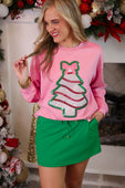 PREORDER- Foil Bow Christmas Treat Luxe Pullover - Jess Lea Boutique