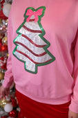 PREORDER- Foil Bow Christmas Treat Luxe Pullover - Jess Lea Boutique